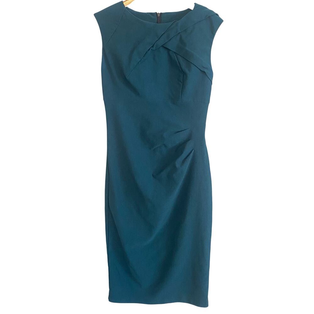 Voodoo Vixen Dress Womens Sz Medium Teal Cocktail Occcasion Retro Business
